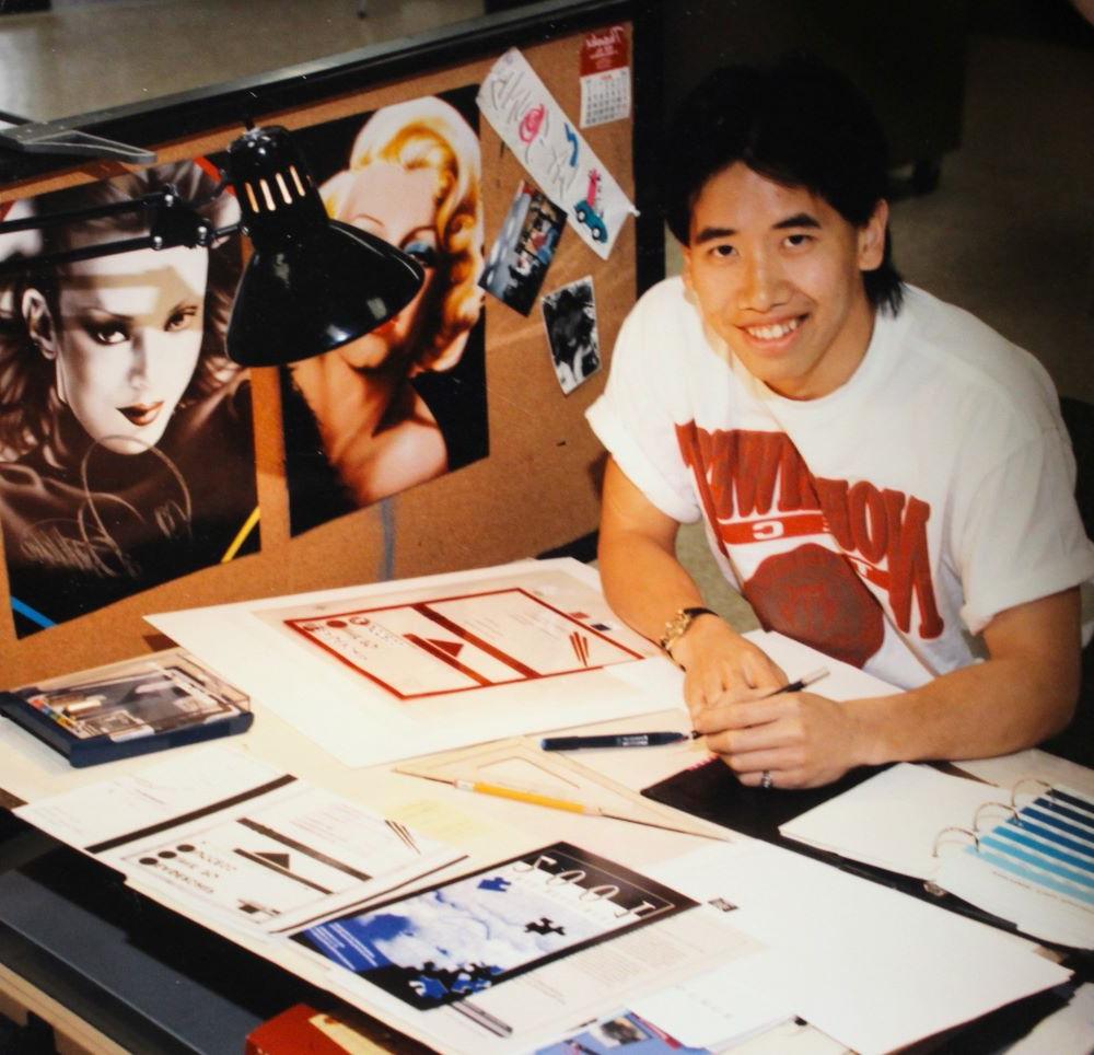 An unidentified Graphic Design student, in 1993