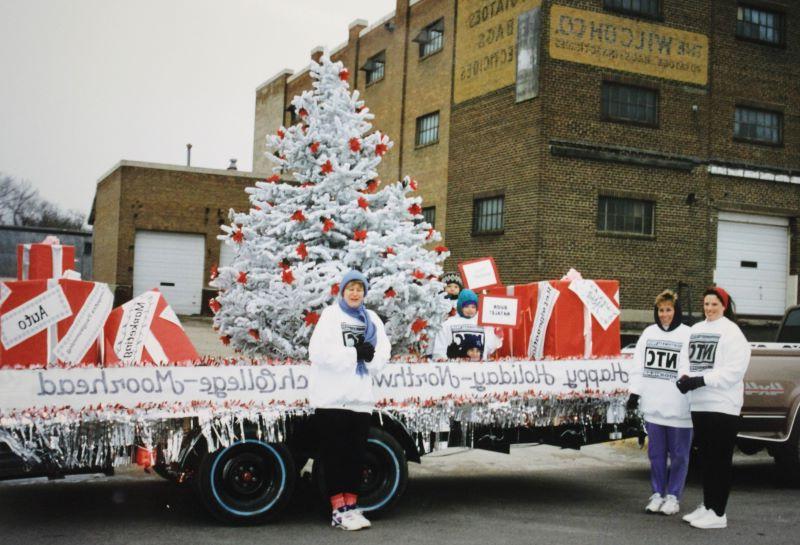 Moorhead college employees, in a 1994 holiday parade